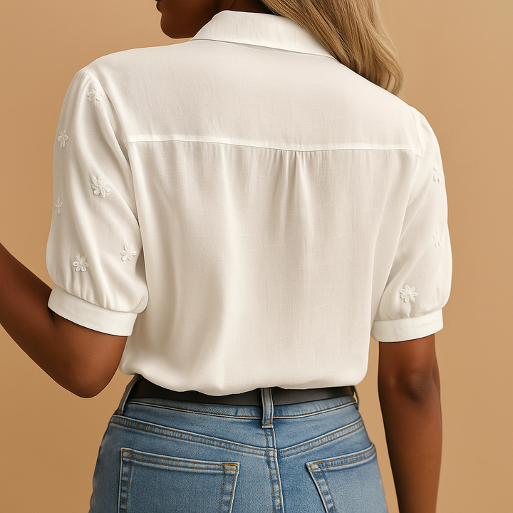 Elaine | Elegant Lace Detail Blouse