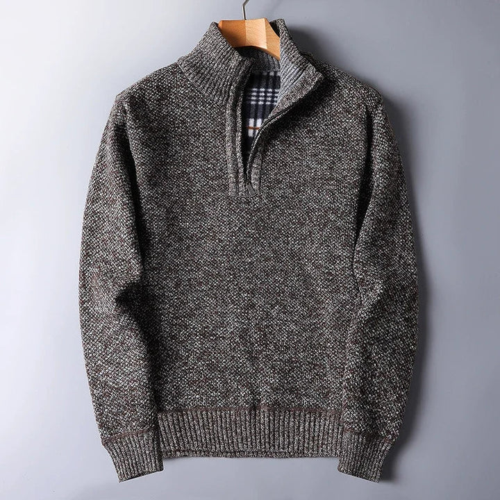 Lawrence | Fleece-Lined Half-Zip Sweater