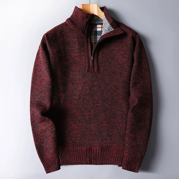 Lawrence | Fleece-Lined Half-Zip Sweater