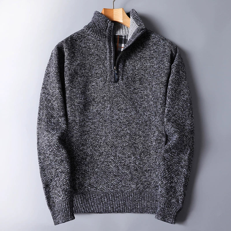 Lawrence | Fleece-Lined Half-Zip Sweater