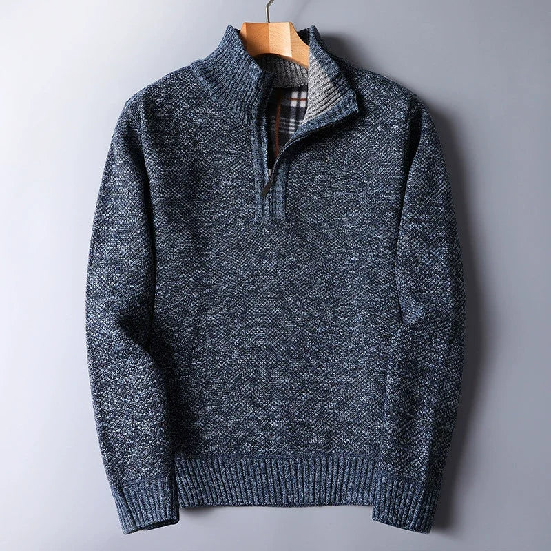 Lawrence | Fleece-Lined Half-Zip Sweater