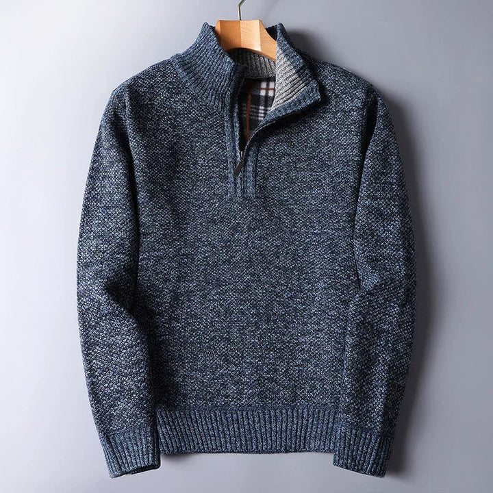 Lawrence | Fleece-Lined Half-Zip Sweater