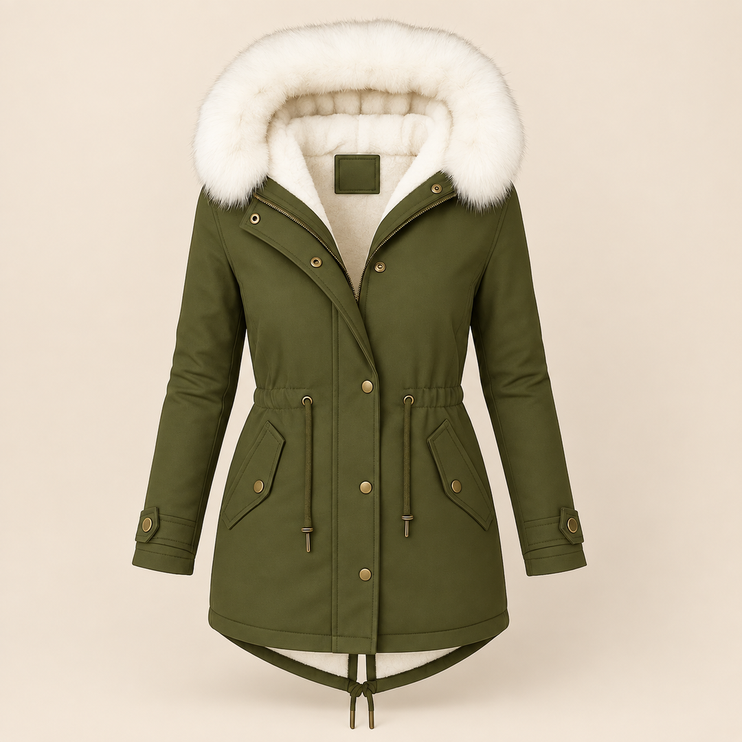 Maureen | Cozy Long Parka with Faux-Fur Hood