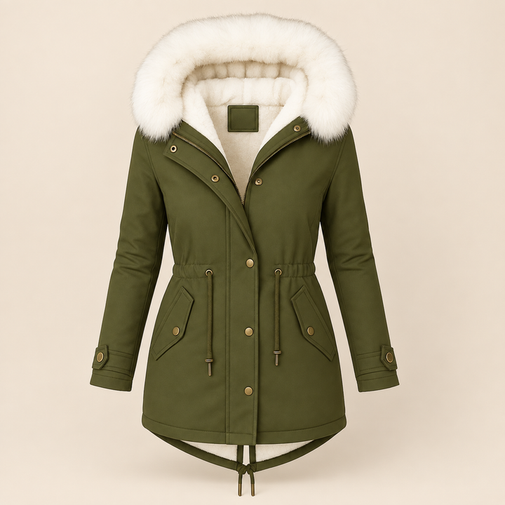 Maureen | Cozy Long Parka with Faux-Fur Hood