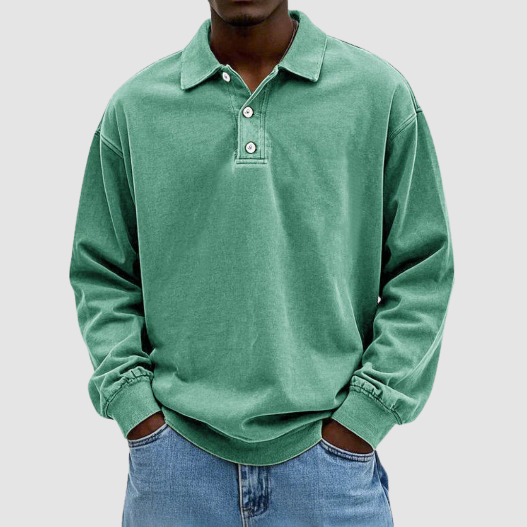 Gerald | Vintage-Style Long-Sleeve Polo