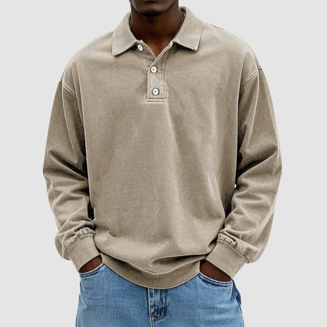 Gerald | Vintage-Style Long-Sleeve Polo