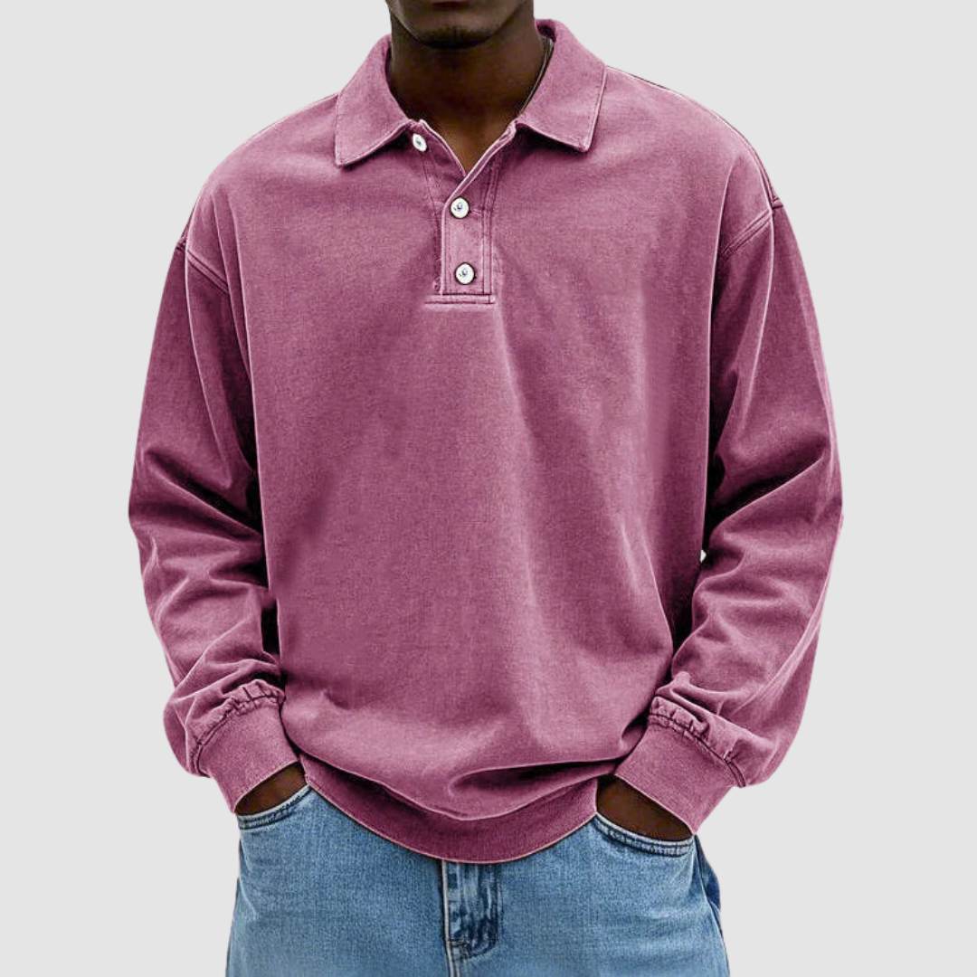 Gerald | Vintage-Style Long-Sleeve Polo
