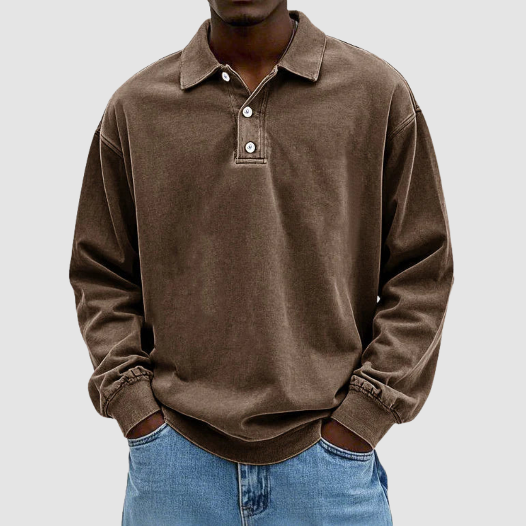 Gerald | Vintage-Style Long-Sleeve Polo