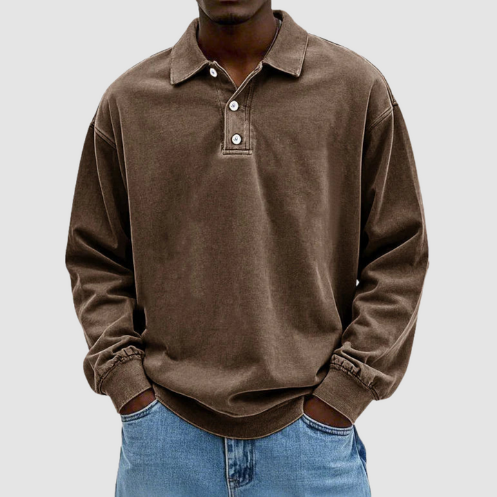 Gerald | Vintage-Style Long-Sleeve Polo