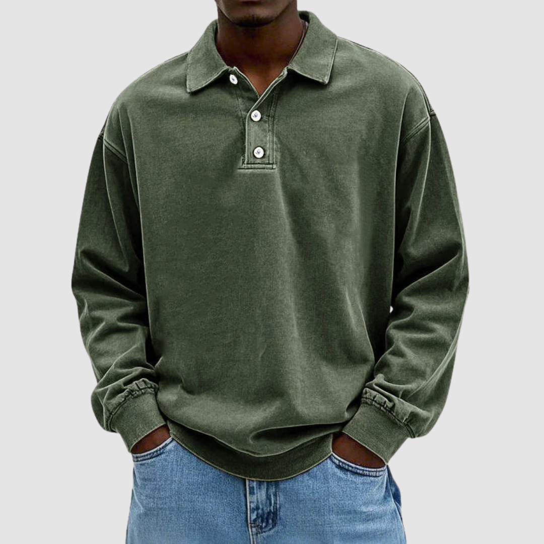 Gerald | Vintage-Style Long-Sleeve Polo