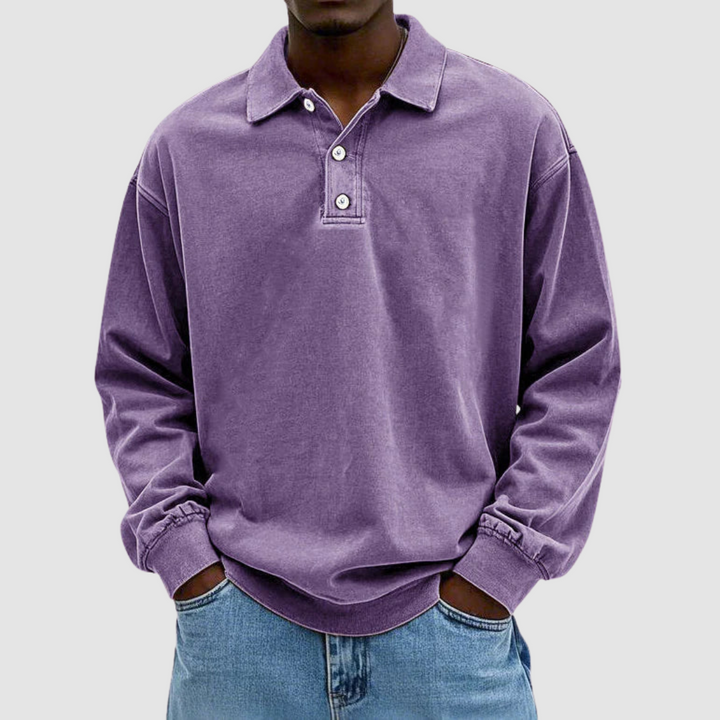 Gerald | Vintage-Style Long-Sleeve Polo