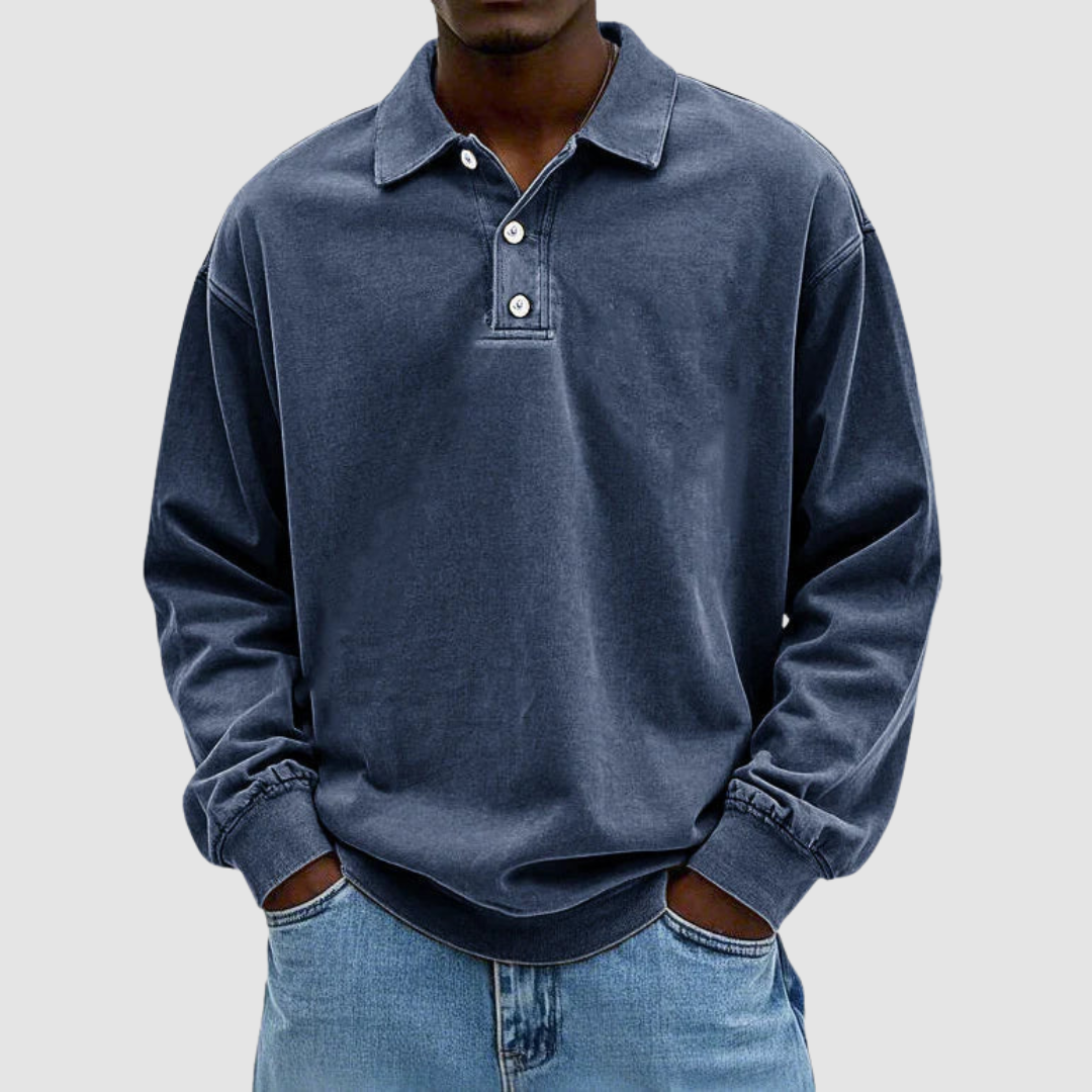 Gerald | Vintage-Style Long-Sleeve Polo