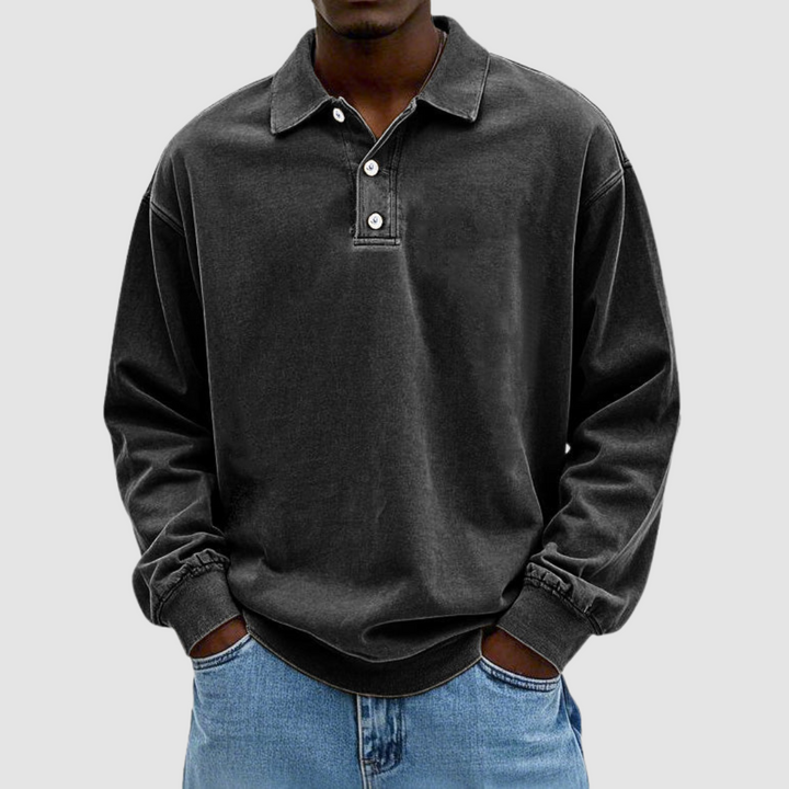 Gerald | Vintage-Style Long-Sleeve Polo