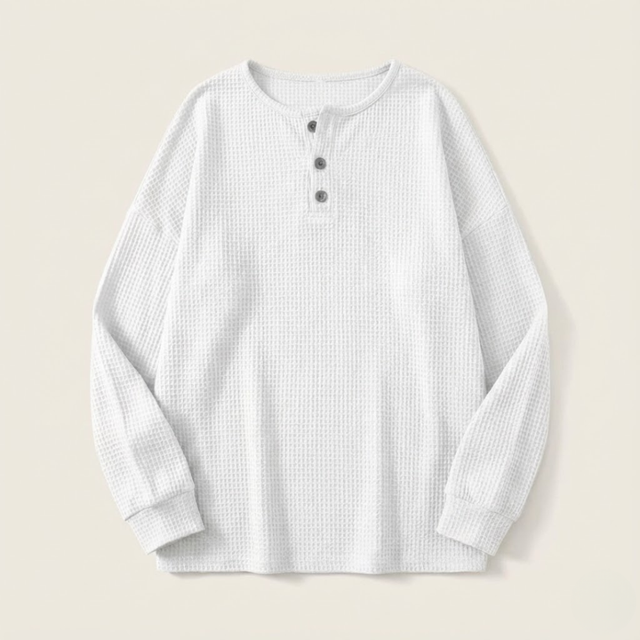Emily | Waffle Knit Long Sleeve Top