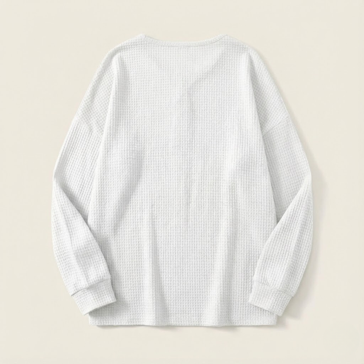 Emily | Waffle Knit Long Sleeve Top