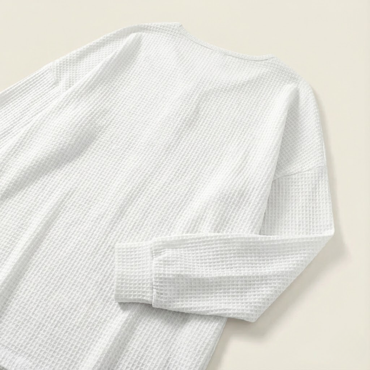 Emily | Waffle Knit Long Sleeve Top