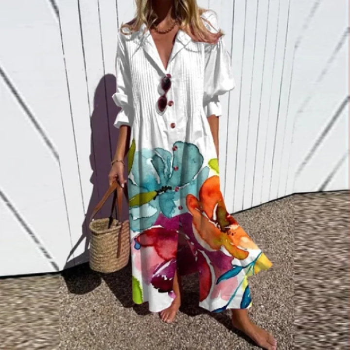 Averra | Breezy Floral Maxi Dress