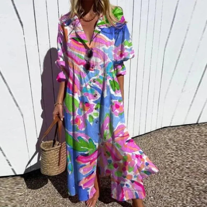 Averra | Breezy Floral Maxi Dress