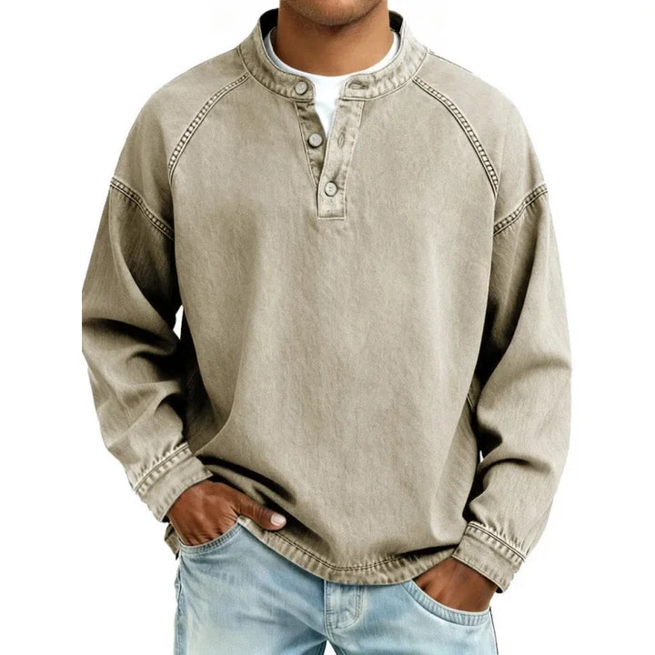 Harvey | Vintage Henley Denim Shirt