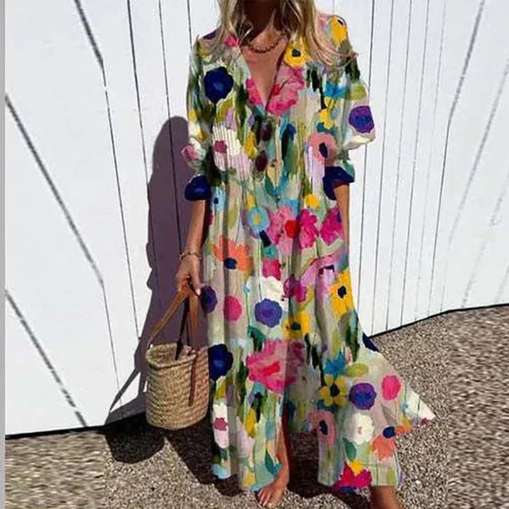 Averra | Breezy Floral Maxi Dress