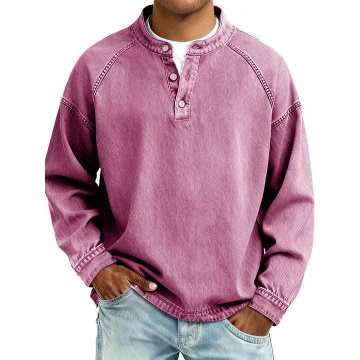 Harvey | Vintage Henley Denim Shirt