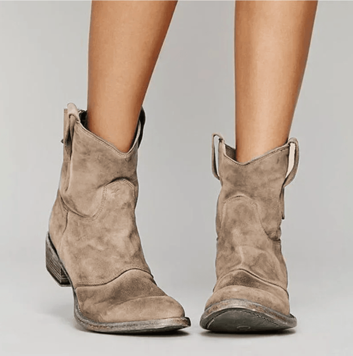 Tessa | Western Pull-On Ankle Boots
