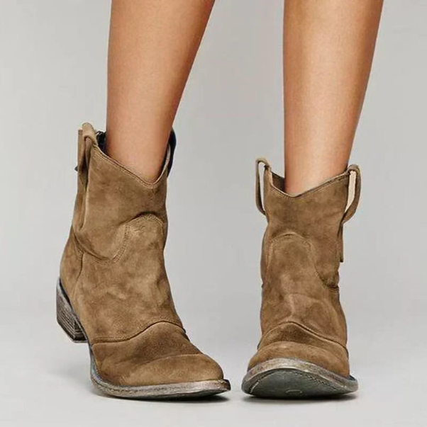 Tessa | Western Pull-On Ankle Boots