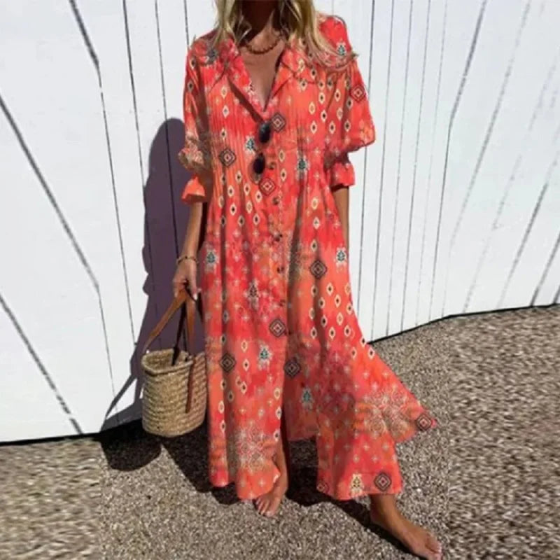 Averra | Breezy Floral Maxi Dress