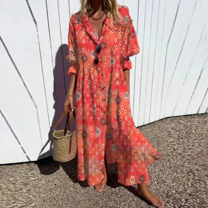 Averra | Breezy Floral Maxi Dress