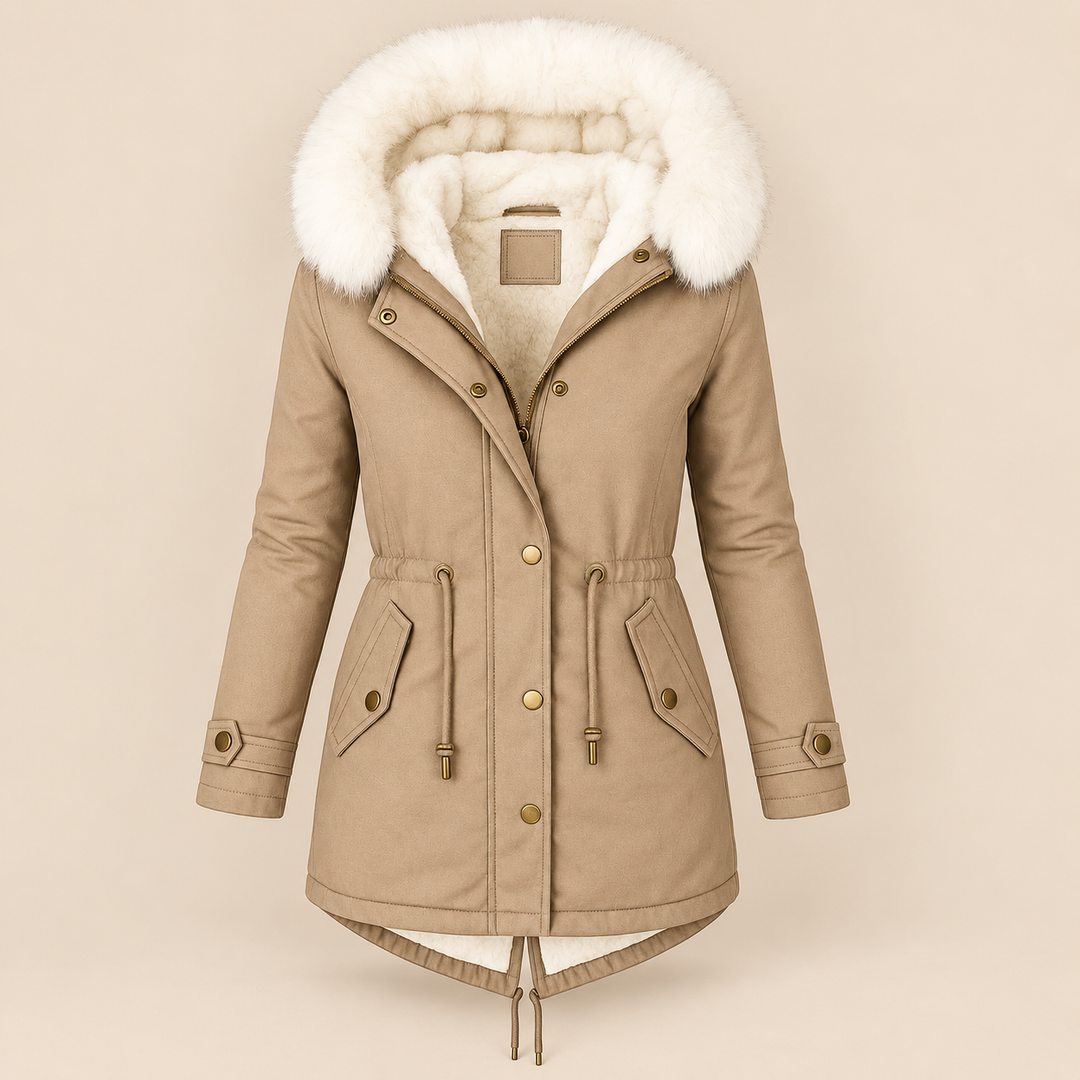 Maureen | Cozy Long Parka with Faux-Fur Hood