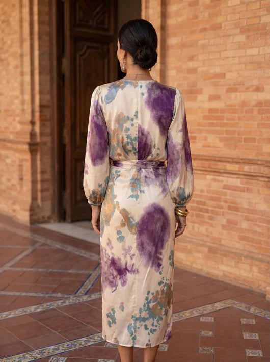 Alessia | Elegant Satin Wrap Dress