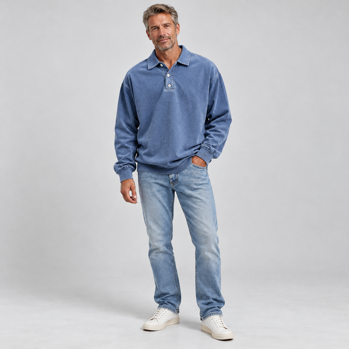 Gerald | Vintage-Style Long-Sleeve Polo