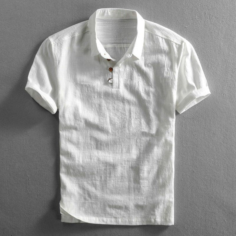 Robert | Classic Linen Polo Shirt