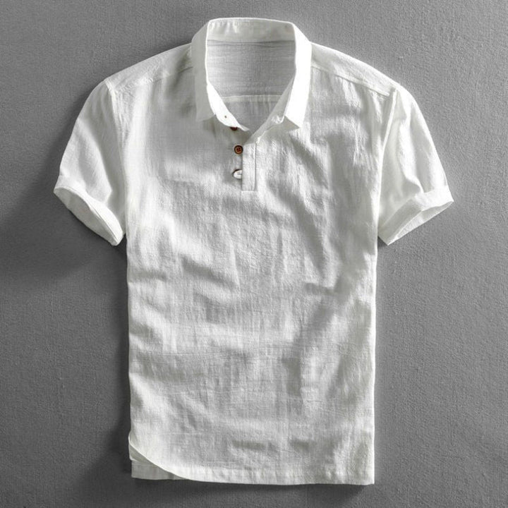 Robert | Classic Linen Polo Shirt