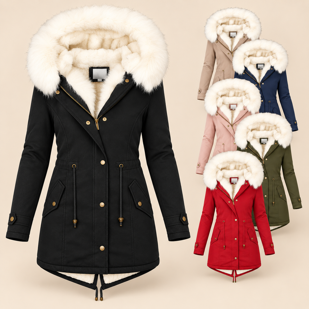 Maureen | Cozy Long Parka with Faux-Fur Hood