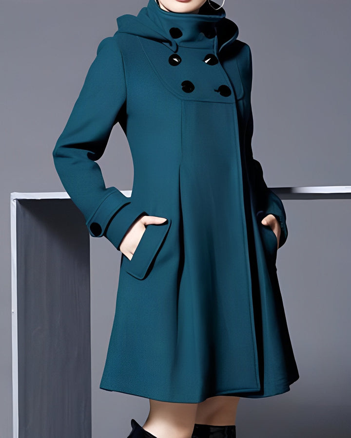 Margot | Elegant Hooded Scarf Coat