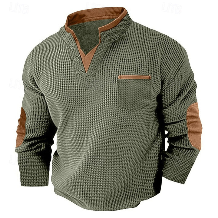 Raymond | Textured Long-Sleeve Henley
