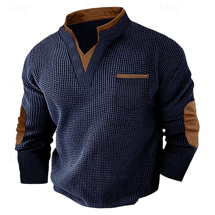 Raymond | Textured Long-Sleeve Henley