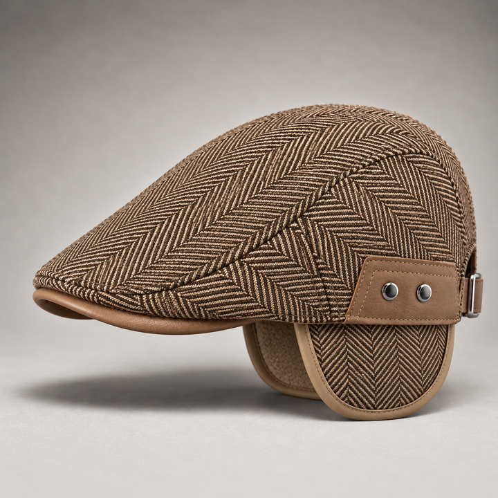 Graham | Vintage Herringbone Flat Cap