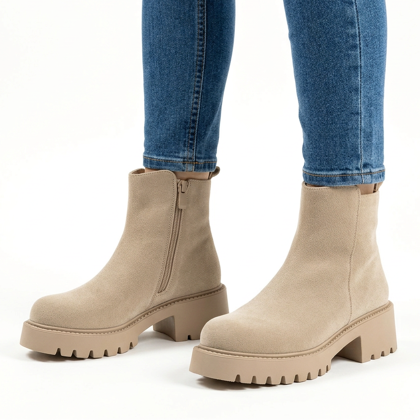Nadine | Suede-Look Comfort Ankle Boots
