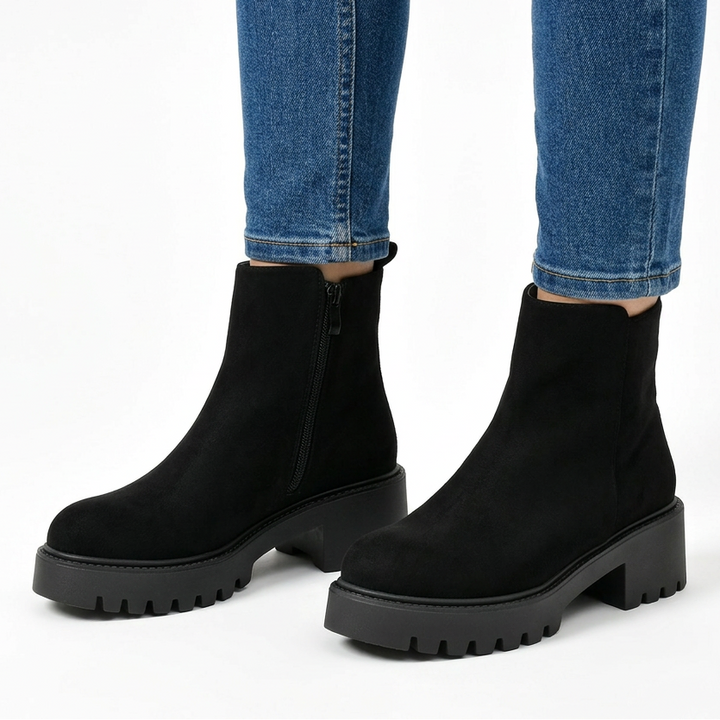 Nadine | Suede-Look Comfort Ankle Boots