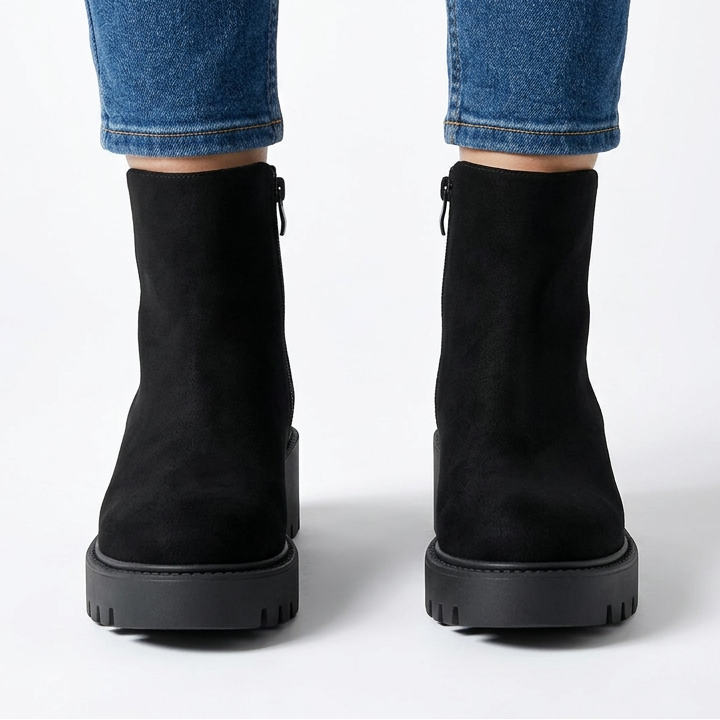 Nadine | Suede-Look Comfort Ankle Boots