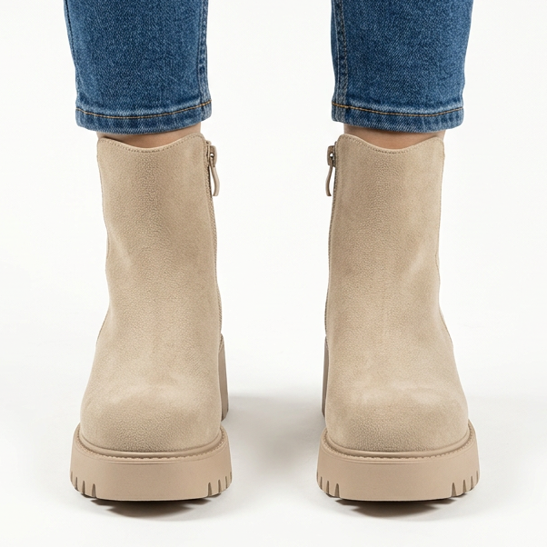 Nadine | Suede-Look Comfort Ankle Boots