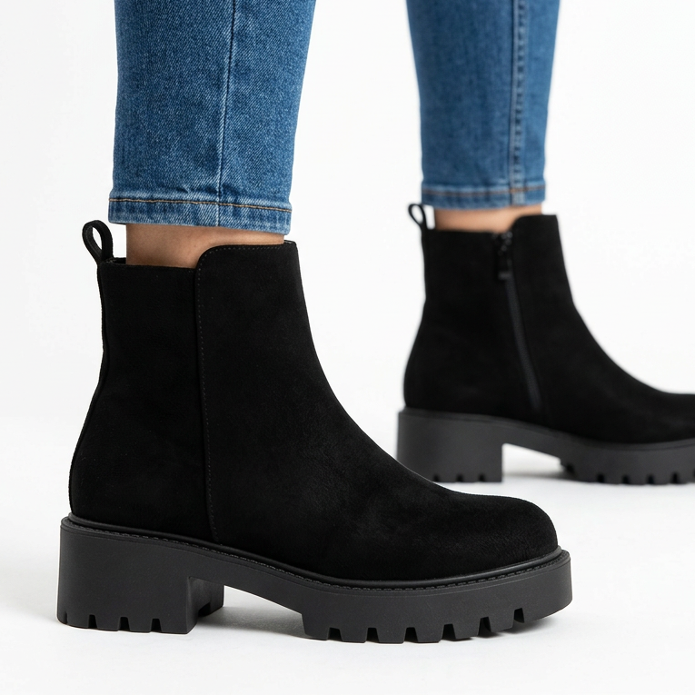 Nadine | Suede-Look Comfort Ankle Boots