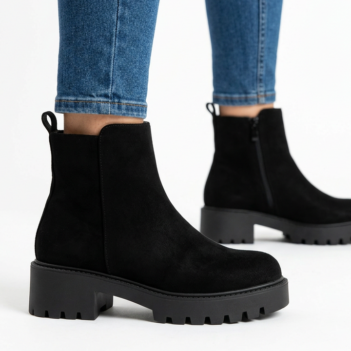 Nadine | Suede-Look Comfort Ankle Boots