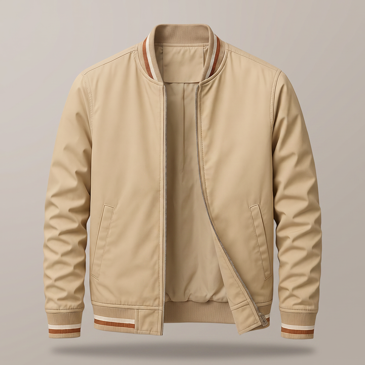 Griffin | Striped Rib Zip Jacket