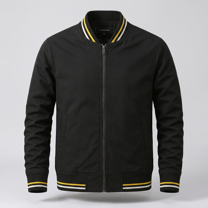 Griffin | Striped Rib Zip Jacket