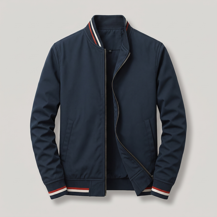Griffin | Striped Rib Zip Jacket