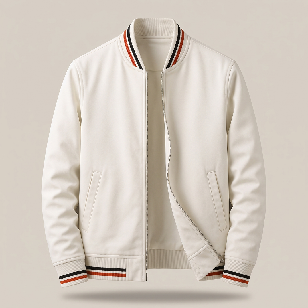 Griffin | Striped Rib Zip Jacket