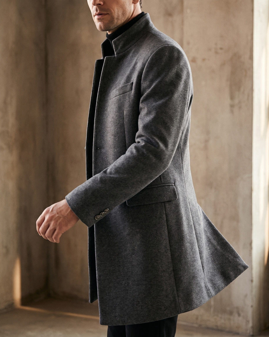 Lowell | Stand Collar Overcoat
